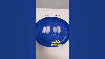 Adding salt to ice lowers water freezing point leading to faster melting of ice ❄️✨ #stem