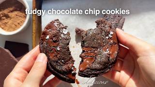 Double Chocolate Chip Cookies (Crispy Edge, Molten Center) 🤎 Bake With Me