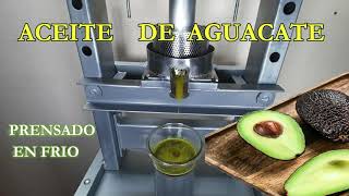 Aceite de palta ó aguacate. Prensado en frio. Avocado oil. Cold pressed.