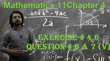 Exercise 4.6, Questions 6 & 7. Lec_4.6-04, Math 11 Chapter 4.