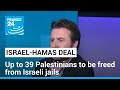 Up to 39 Palestinians to be freed from Israeli jails in exchange for hostages • FRANCE 24 English