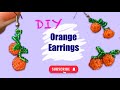 3D beaded oranges earrings tutorial