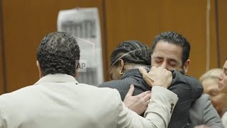 A$AP Rocky leaps into court benches after not guilty verdict