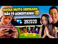 FUI X1 COM GAROTO HUMILDE E GEMEI A CONTA DELE - GEMANDO CONTA NO FREE FIRE