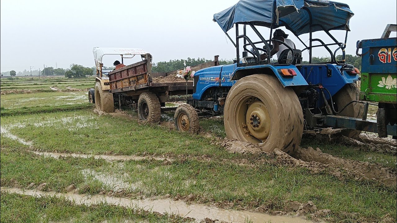 Tracktor Stick Tractor stuck in mud new video || tractor stuck video - YouTube