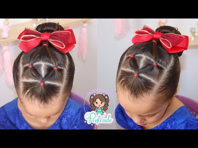 Pin em penteado infantil para escola