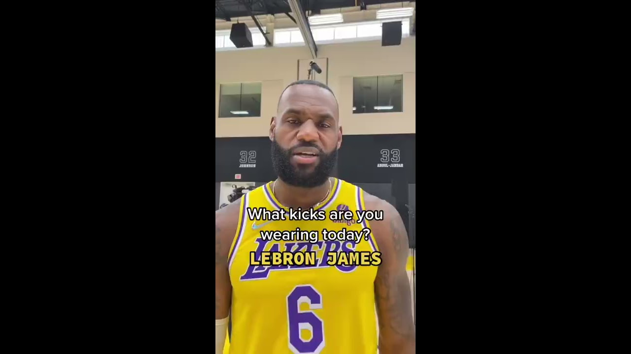 LeBron James Shows Off New LeBron 19 Shoes At Lakers Media Day 👀 🔥#Shorts @brkicks