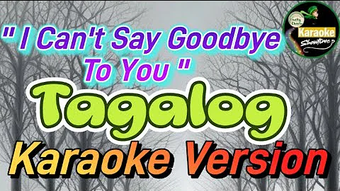 I Can’t Say Goodbye To You -Karaoke Tagalog Version||Bro Tj