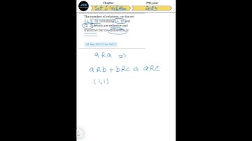 The number of relations,on the set {1,2,3} containing (1,2) and (2,3). #jee #math #shorts #kota #iit