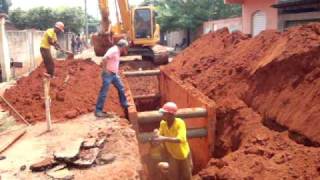construções rede de esgoto