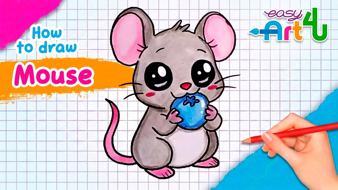 How to draw a MOUSE | EASY drawing step by step - YouTube