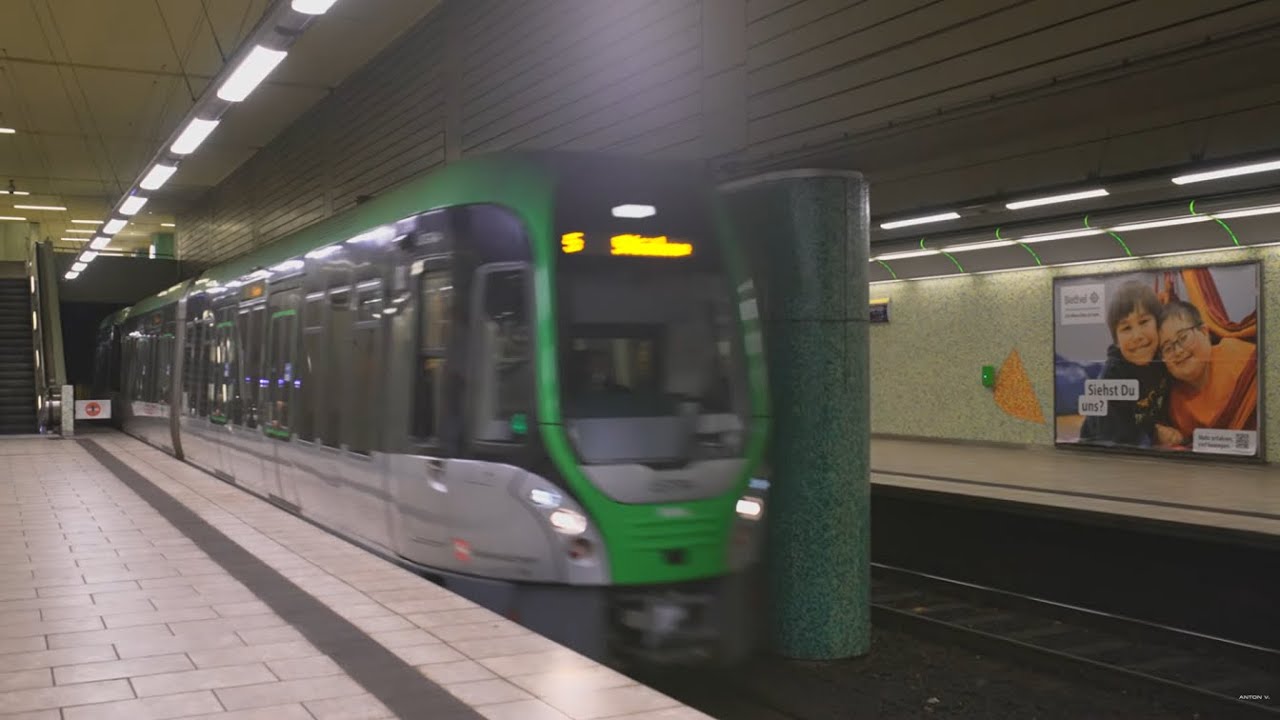 Germany, Hannover, Stadtbahn 5 ride from Kröpcke to Steintor