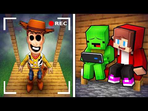 JJ and Mikey Got SCARY WOODY.EXE From TOY STORY 5 on a Hidden Camera in Minecraft! - Maizen