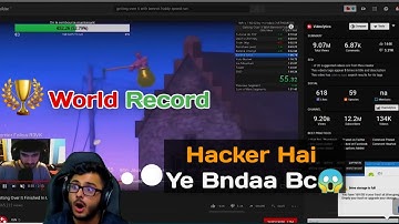 😱Carryminati React On Getting Over It World Record🏆 Of 2 Minute😲