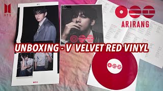 Unboxing: V - Velvet Red Vinyl (#BTS_ARIRANG ALBUM) #v #btsv #bts