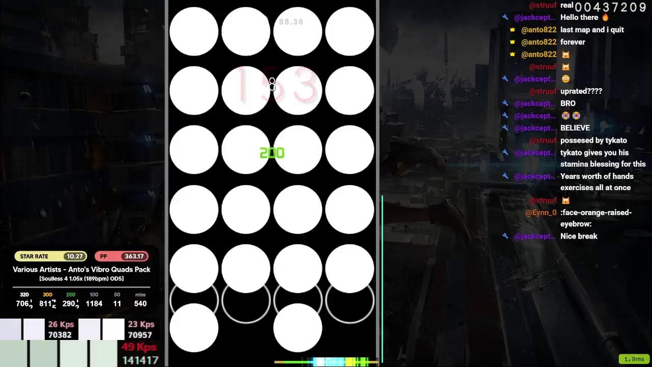 playing the osu cuz tykato gave me power