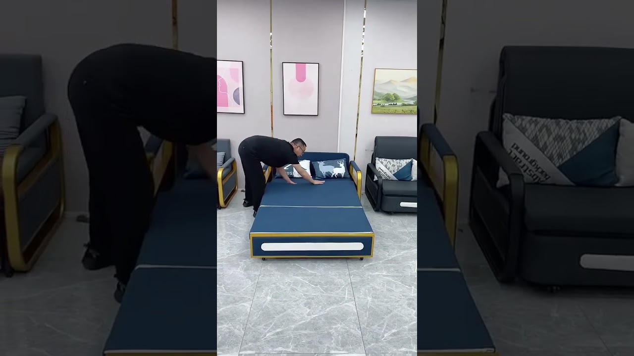 Multifunctional tatami bed, smart furniture bed 