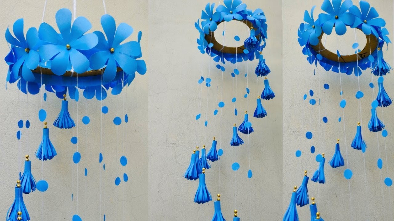 Easy paper wall Hanging ideas/room decor ideas/paper Craft//wall