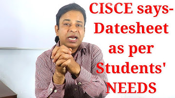 CISCE says-Its Datasheets for ICSE/ISC Board Exam 2021 Must be As Per Students