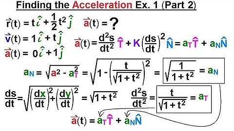 Calculus 3: Vector Calculus: Motion in Plane (13 of 15) Finding the Acceleration Ex. 1 (Part 2)