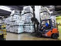 驚愕のリサイクルプロセス。ペットボトル２.４万tを再生する日本の巨大工場 huge recycling plant