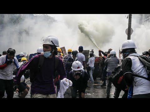 بورما مقتل متظاهرين برصاص قوات الأمن خلال احتجاجات على الانقلاب العسكري