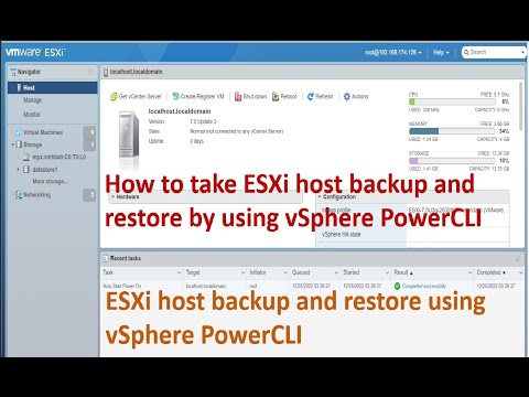 How to take ESXi host backup and restore by using vSphere PowerCLI ? |vSphere PowerCLI |PowerShell