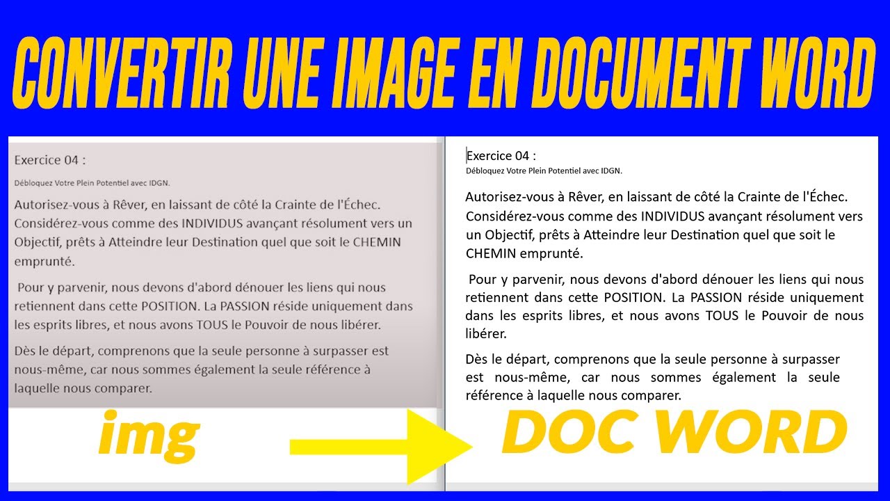 Convertir une Image en Document Word : L'Astuce du Siècle - YouTube