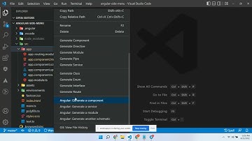 How to create angular side menu