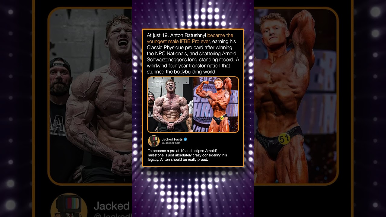 At just 19, Anton Ratushnyi became the youngest male IFBB Pro ever, earning his Classic Physique