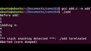 Buffer overflow detection and prevention using GDB, stack canaries and fstack-protector-all .