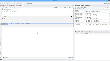 How to Construct a Quadratic Model in R: Example 1. [HD]