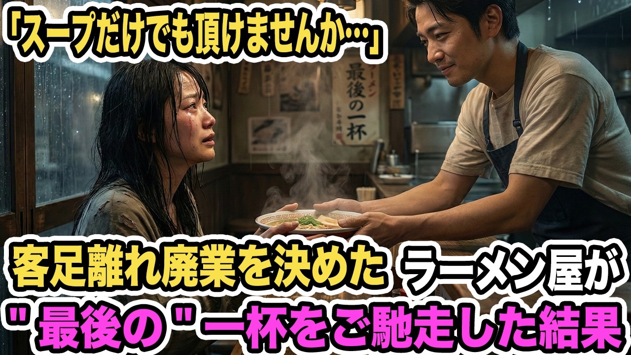 「スープだけでも頂けませんか…」廃業を決めたラーメン屋が