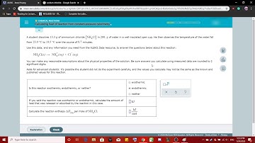 ALEKS - Calculating heat of reaction from constant-pressure calorimetry data