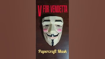V for VENDETTA #papercraft Mask #paper #papercrafts #paperart #carboard