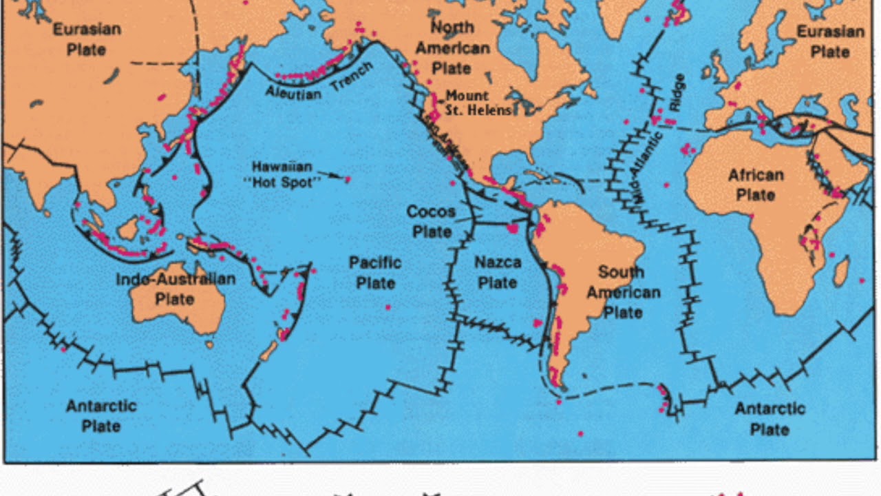 Линия землетрясений. Индо-австралийская плита. Карта литосферных плит с вулканами. Fault line. Тихоокеанская плита.