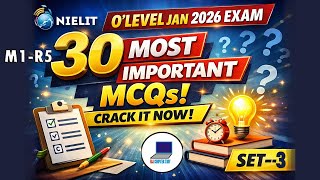 M1-R5 IT Tools LIVE 🔥 | SET-3 MCQs | O Level Exam Trending Questions | Raj Computer Study #olevel