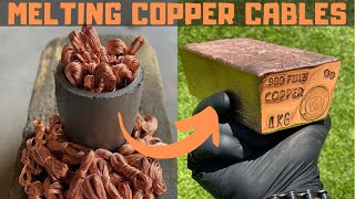 Melting 10KG  Copper Cable  99.9% Pure Copper  ASMR Metal Melting Copper  BigStackD Casting