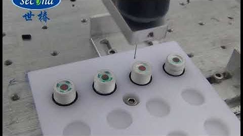 Automatic glue dispensing robot with syringe dispense valve dispense on electronic component