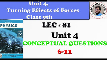 Conceptual questions of unit 4 class 9 physics kpk board | Q6 – Q11 | Part-II