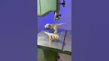 🦖 The T-Rex. This plan is available on my website! #bandsaw #woodworking #woodenart #tyranosaurus