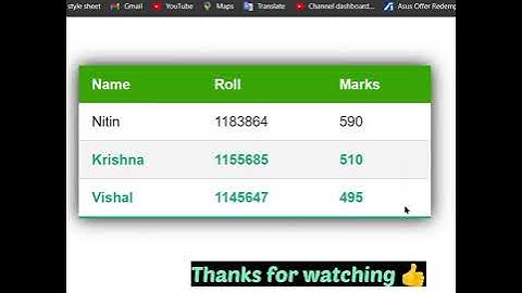 Stylish Table using HTML CSS #shorts #viralshorts #youtubeshorts #new #newvideo #table