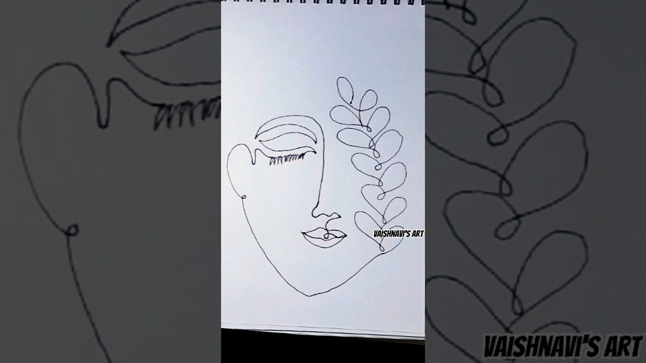 One Line Face Drawing ✍️ One Line Art Drawing 💫 