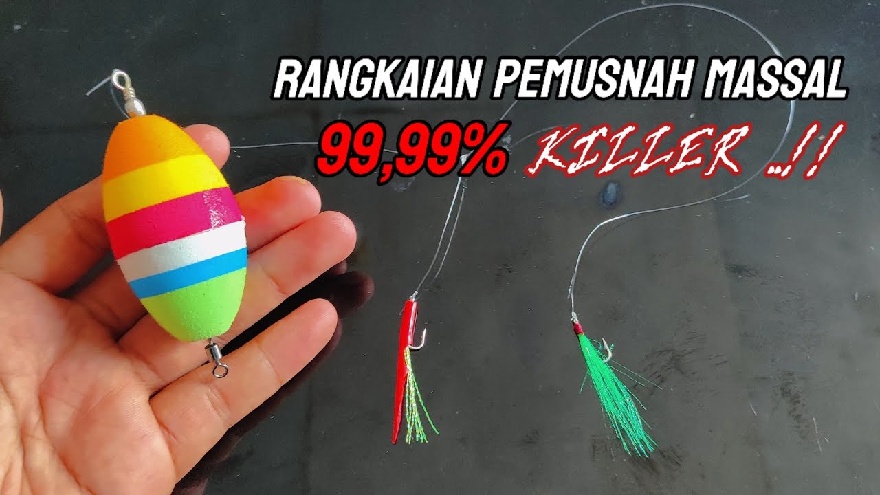 TUTORIAL Cara Buat rangkaian Pelampung Sabiki‼️Langsung Uji Coba Full Strike || SALTWATER FISHING