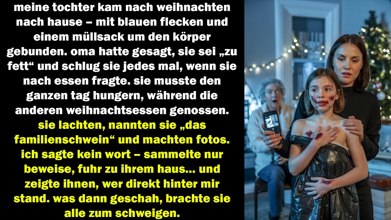 oma quälte meine tochter zu weihnachten – doch als ich zurückkam, verstummten sie