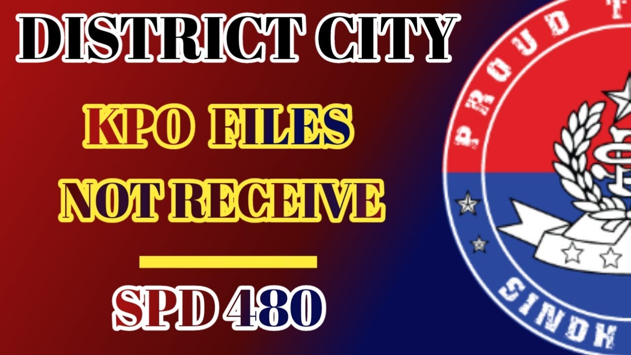 District City KPO Verification Pending | SPD 480 |