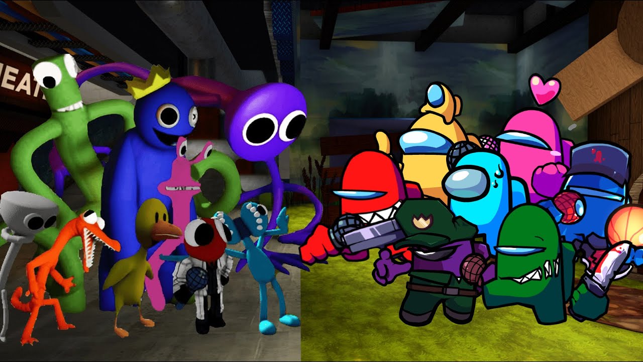 Rainbow Friends 2D ALL PHASES - Friday Night Funkin' (Roblox Rainbow Friends)  