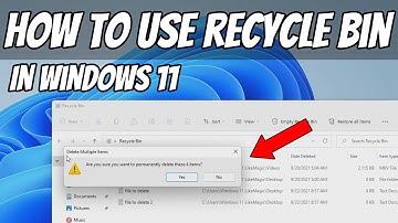 Windows 11 How to use Recycle bin.