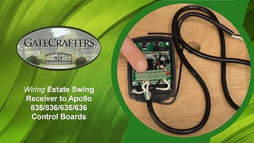 How To Wire Estate Swing Receiver To Apollo 835/836/635/636 Control Boards