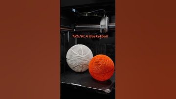 Tried 3D printing a PLA/TPU basketball with K2 Plus #creality #basketball #3dprinting